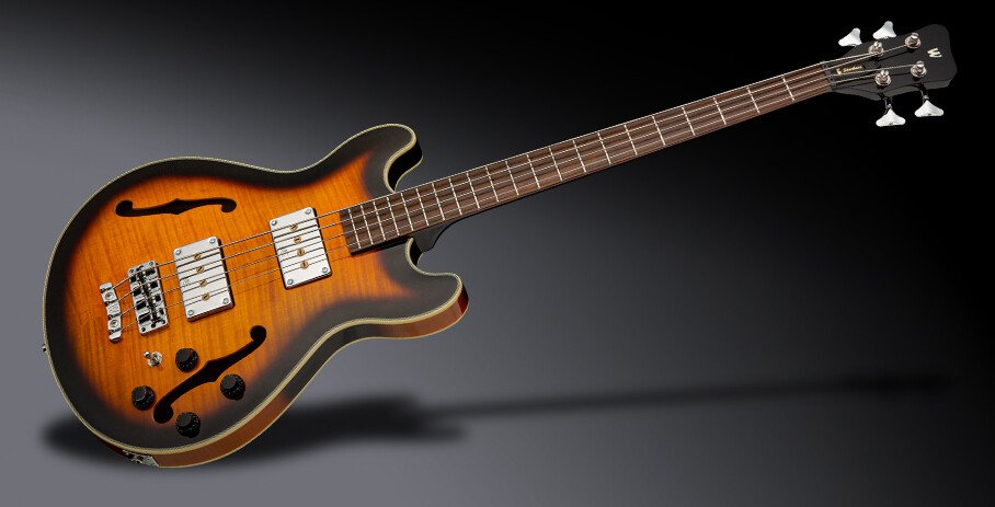 RockBass Star Bass, 4-String - Vintage Sunburst Transparent High Polish
